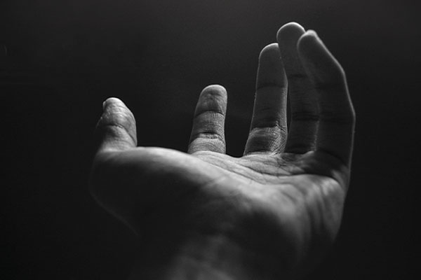 image of an open hand